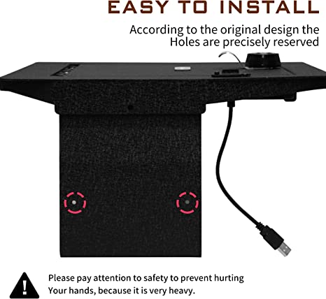 Caja fuerte para consola central para armas para Ford F150 2015-2020, Ford 250/350/450 Super Duty 2017-2022, Ford Expedition 2018-2024 con consola de piso completa, bloqueo combinado de 4 dígitos