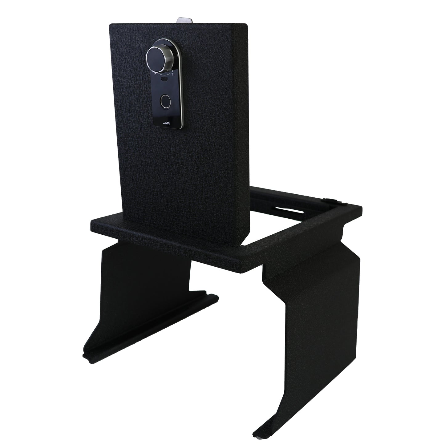 Caja fuerte para consola central para Ford F150 2012-2014 con consola de piso completa, así como para los modelos Ford Raptor y Ford Platinum, cerradura de huellas dactilares con llave