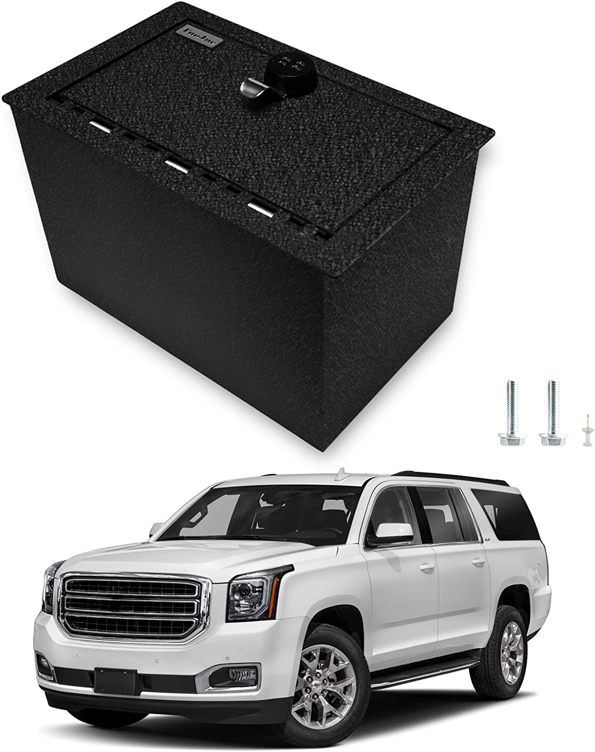 Caja fuerte para consola central para armas para Chevrolet Suburban y Tahoe 2015-2020, GMC Yukon y Yukon XL 2015-2020, candado combinado de 4 dígitos