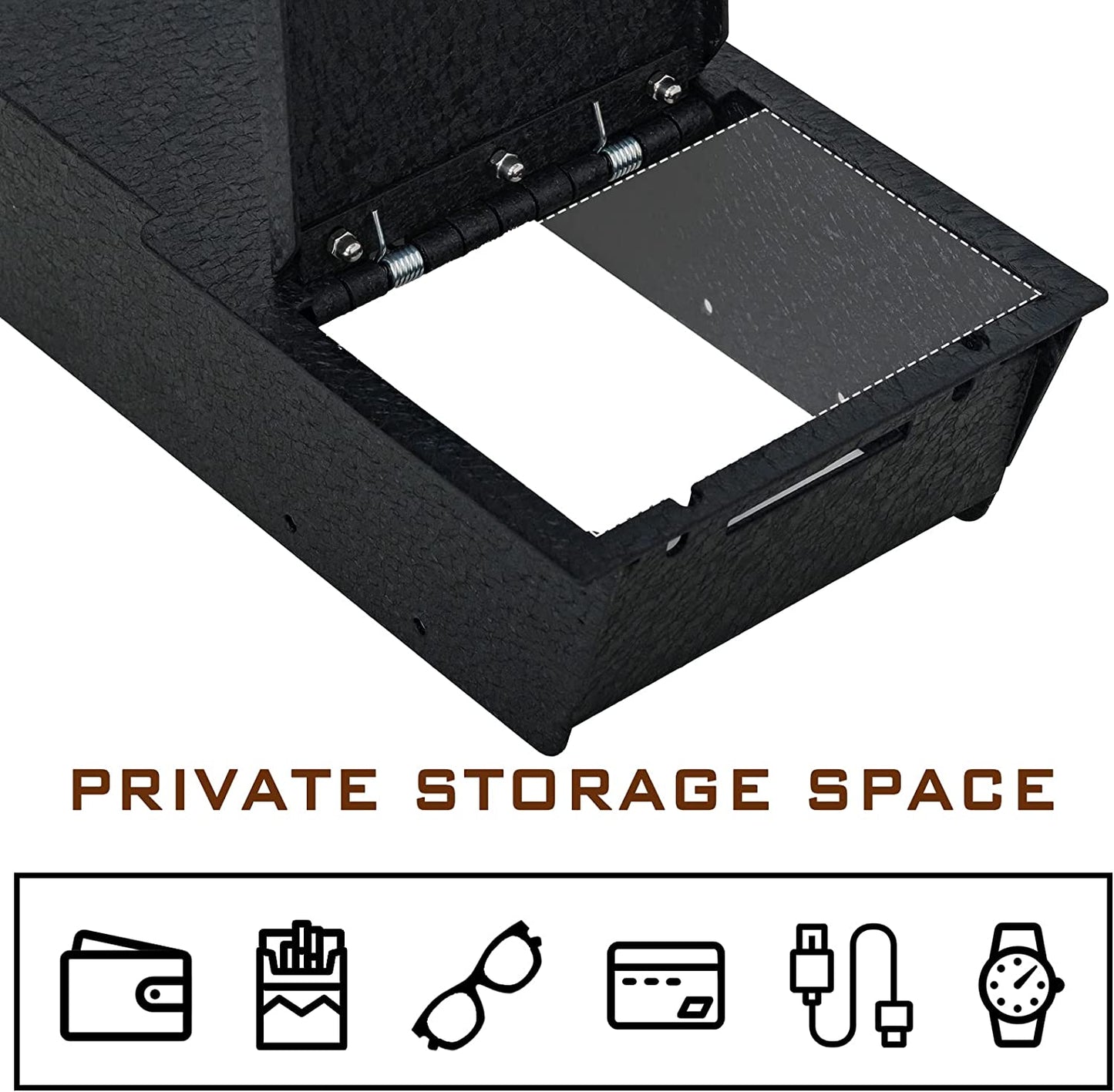 Center Console Safe Gun Safe for 2021-2024 Tesla Model Y and 2021-2023 Model 3, 4-Digit Combo Lock