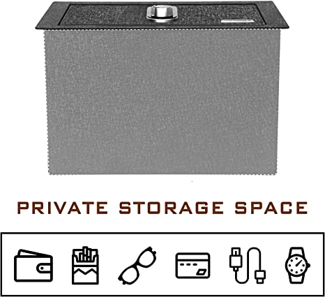 Center Console Safe Gun Safe for 2019-2022 Chevy Silverado 1500 / GMC Sierra 1500 and  2020-2022 Chevy Silverado 2500/3500/ GMC Sierra 2500/3500, Fingerprint Lock with Key