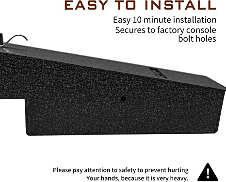 Under Seat Console Safe Box for 2014 to 2018 Chevrolet Silverado 1500 and GMC Sierra 1500 with a underseat console bench seat, 4-Digit Combo Lock