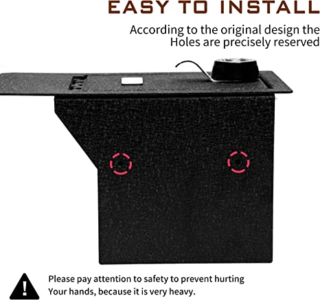 Center Console Safe Gun Safe for 2021-2025 Ford Mustang Mach-E, 4-Digit Combo Lock