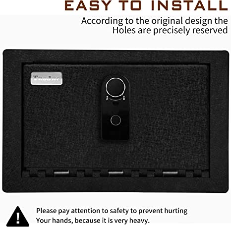 Caja fuerte para consola central para armas para Chevrolet Suburban y Tahoe 2015-2020, GMC Yukon y Yukon XL 2015-2020, cerradura de huellas dactilares con llave