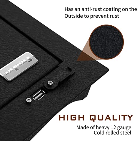 Center Console Safe Gun Safe for 2014-2021 Toyota Tundra, 4-Digit Combo Lock