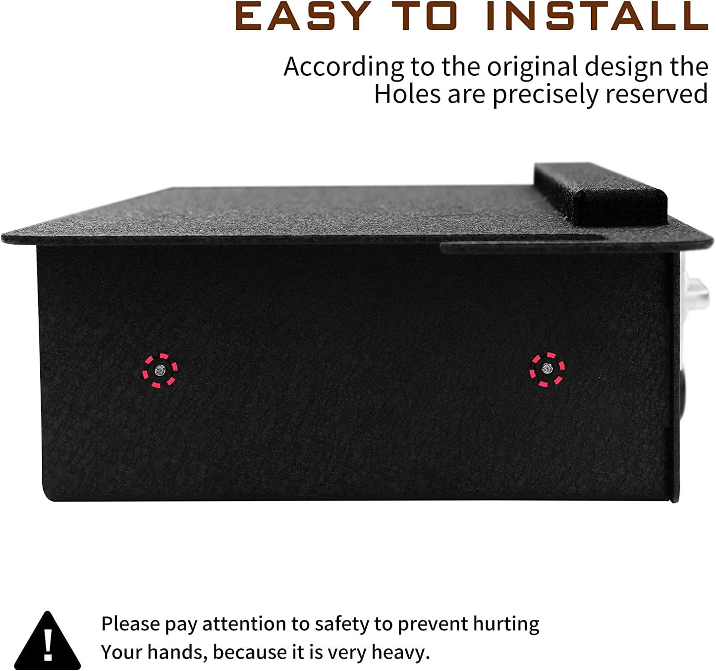 Under Seat Storage Console Vault Lock Box Compatible with 2021-2024 Tesla Model Y, Electronic Number Lock