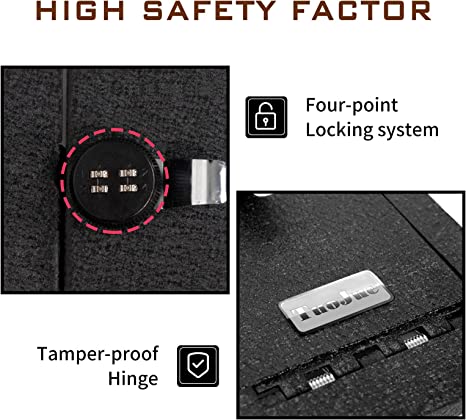 Caja fuerte para consola central para Lexus RX 300 2016-2021, cerradura combinada de 4 dígitos