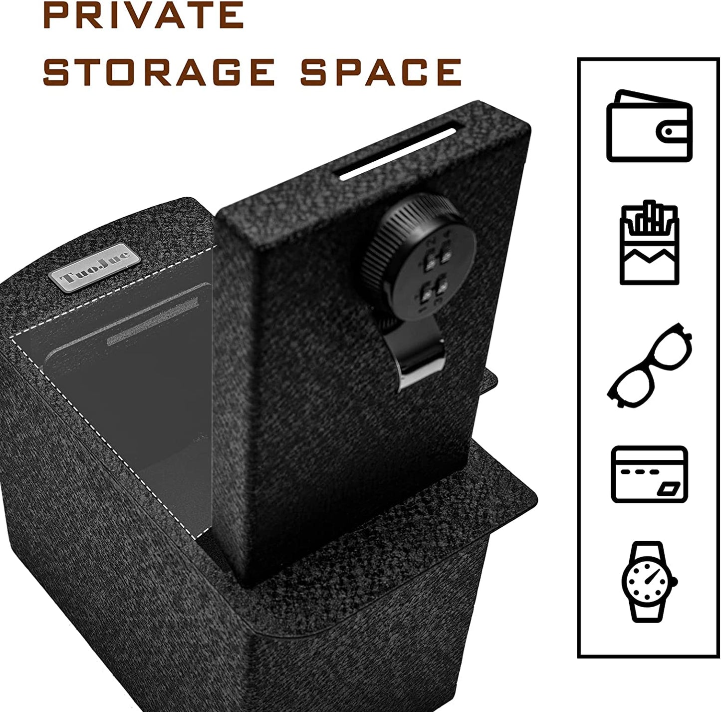 Caja fuerte para consola central para Toyota Tacoma 2005-2015, cerradura combinada de 4 dígitos