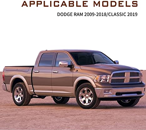 Caja fuerte para consola central para armas para Dodge Ram 1500 2500 3500 y 2019 Dodge Ram 1500 Classic 2009-2018, cerradura de huellas dactilares con llave