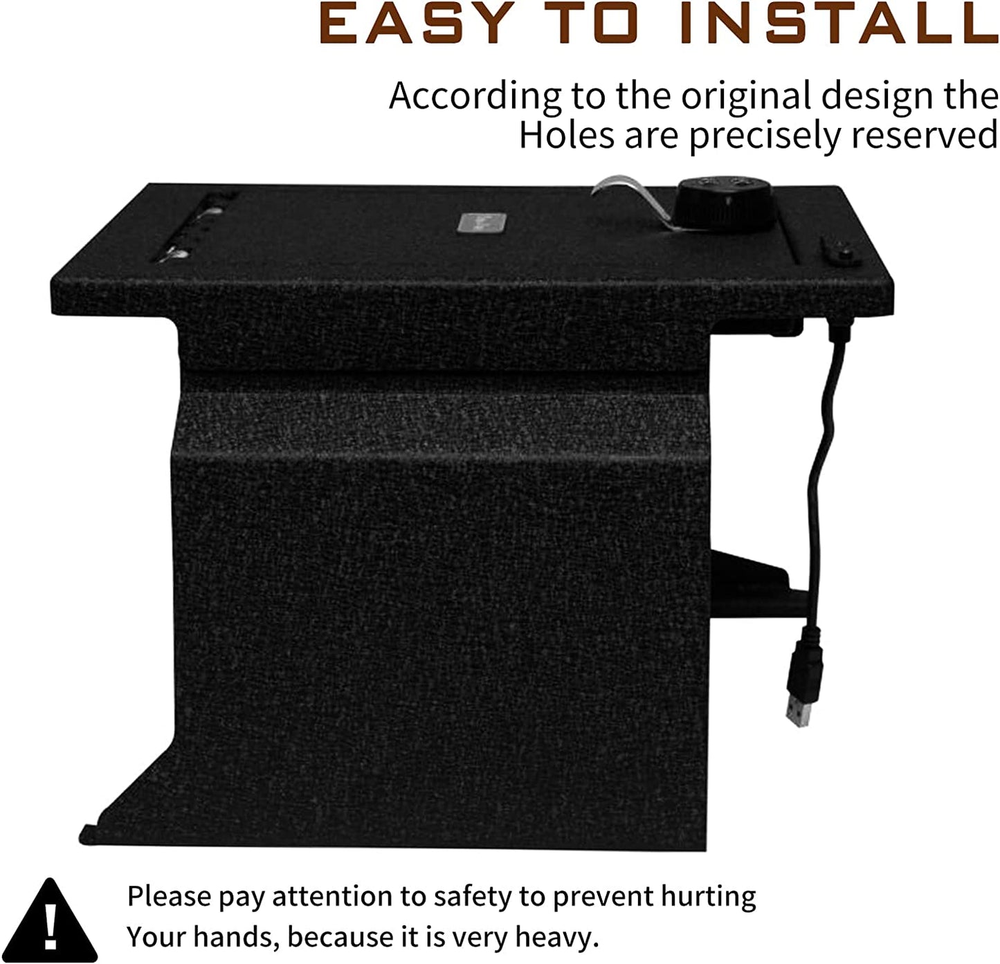 Caja fuerte para consola central para Ford F150, Raptor y Platinum 2012-2014, cerradura combinada de 4 dígitos