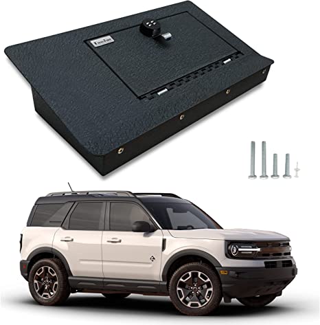 Caja fuerte para pistola debajo de la consola del asiento para Ford Bronco Sport 2021-2024, cerradura combinada de 4 dígitos