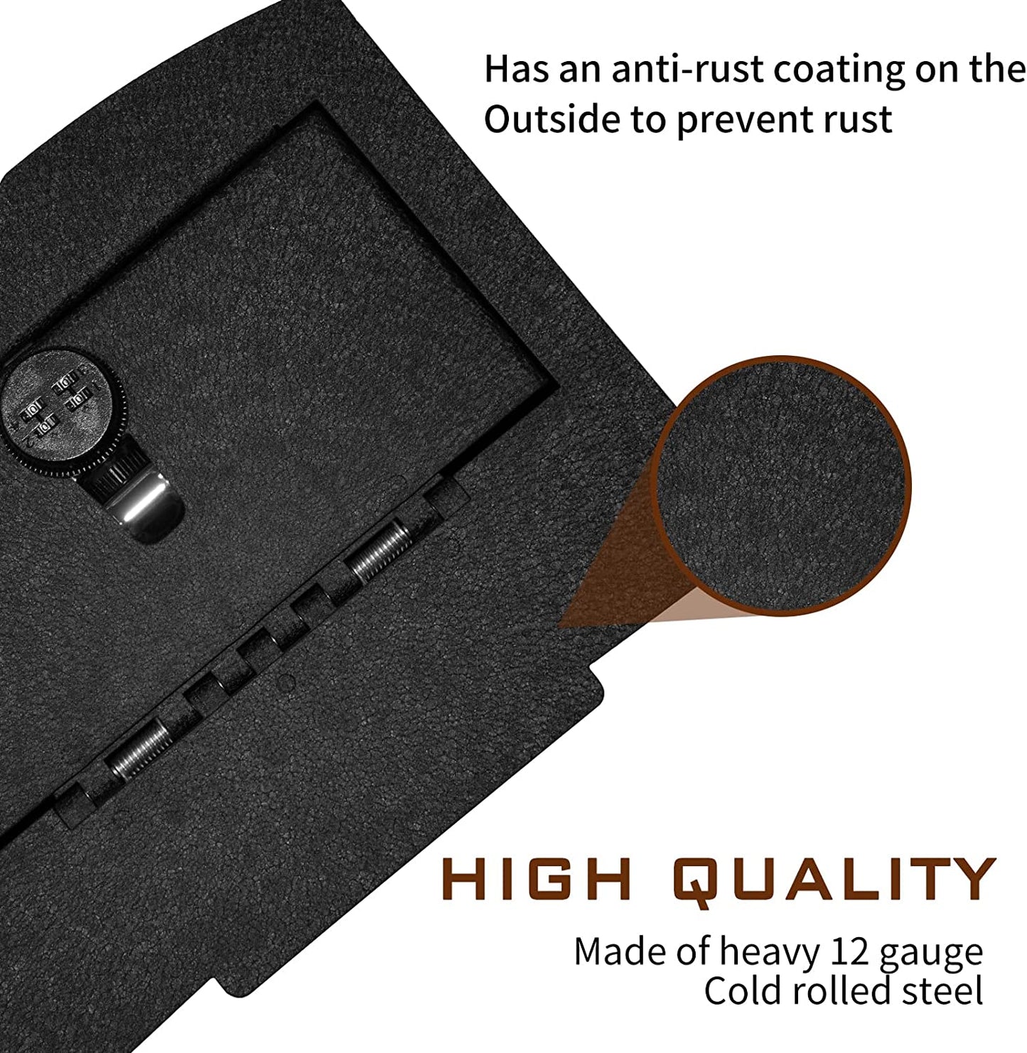 Caja fuerte para consola central para armas para Dodge Ram 1500 2500 3500 2009-2018 y Dodge Ram 1500 Classic 2019, cerradura combinada de 4 dígitos