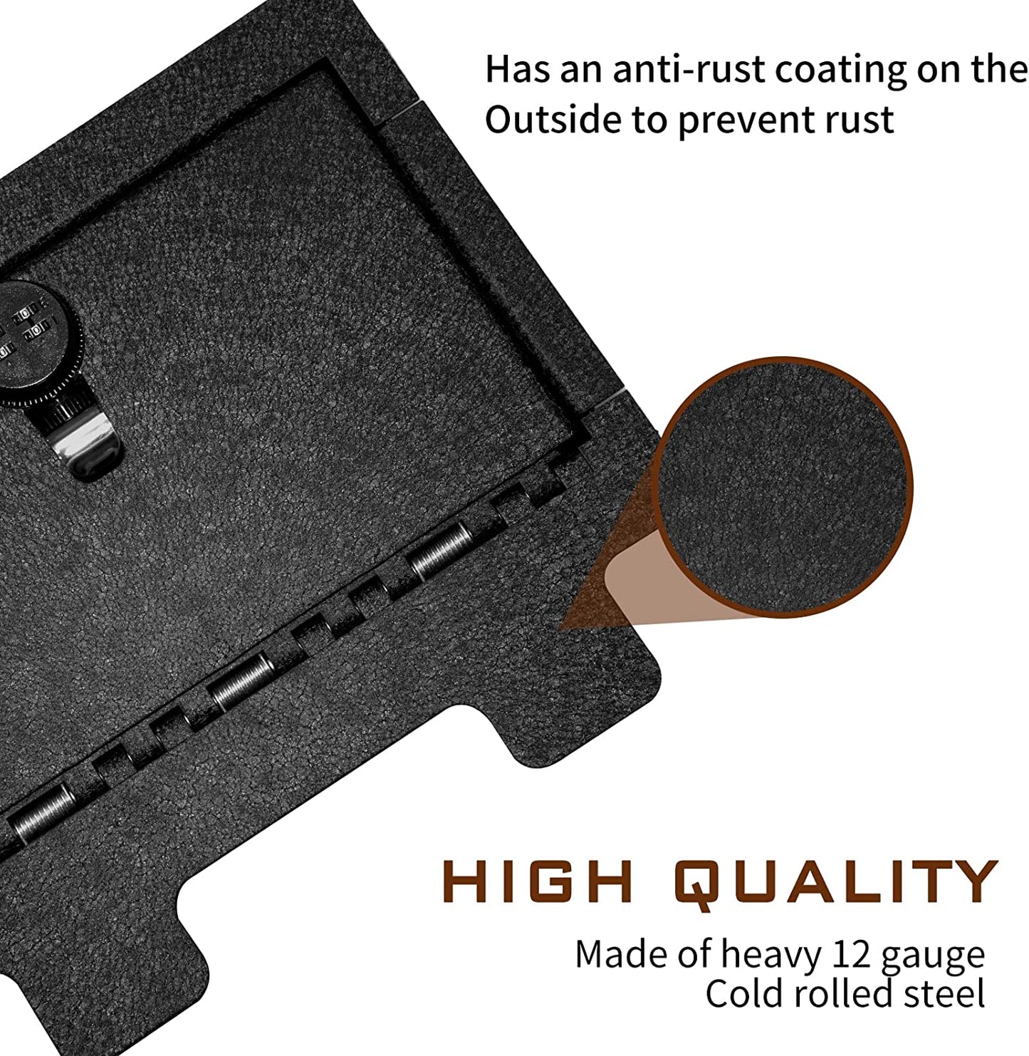 Center Console Safe Gun Safe for 2019-2022 Chevy Silverado 1500 / GMC Sierra 1500 and  2020-2022 Chevy Silverado 2500/3500/ GMC Sierra 2500/3500, 4-Digit Combo Lock