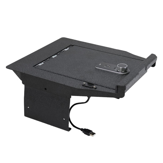 Center Console Safe Gun Safe for 2021-2024 Ford F-150 and 2021-2024 Ford F-150 Lightning, Fingerprint Lock with Key