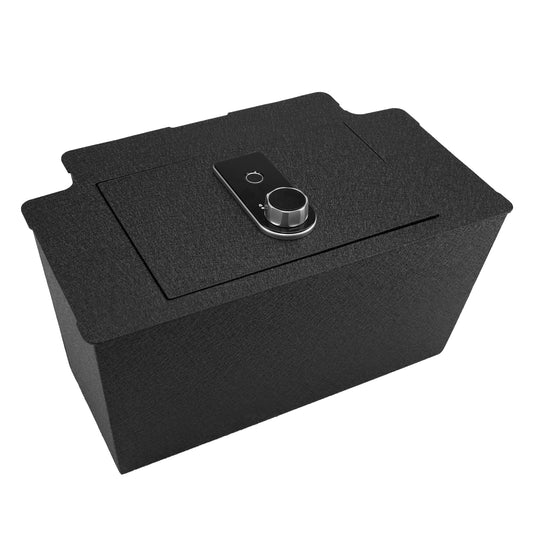 Pro Center Console Safe Gun Safe for 2023-2025 Chevy Silverado 1500/GMC Sierra 1500, Fingerprint Lock with Backup Key