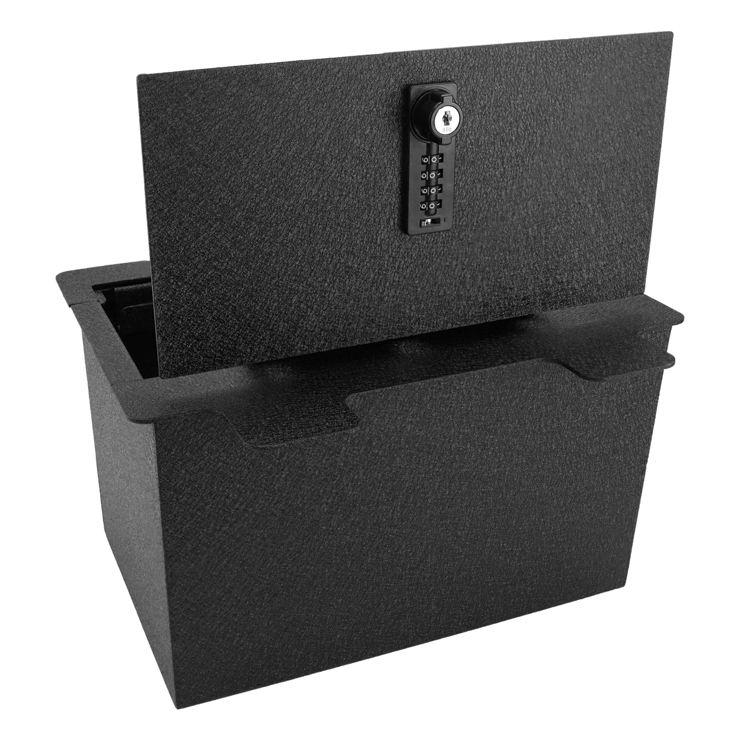 Pro Center Console Safe Gun Safe for 2019-2022 Chevy Silverado 1500/GMC Sierra 1500, 4-Digit Combination Lock with Key