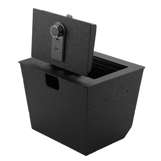 Center Console Gun Safe for 2022-2025 Jeep Grand Wagoneer, Fingerprint Lock with Key