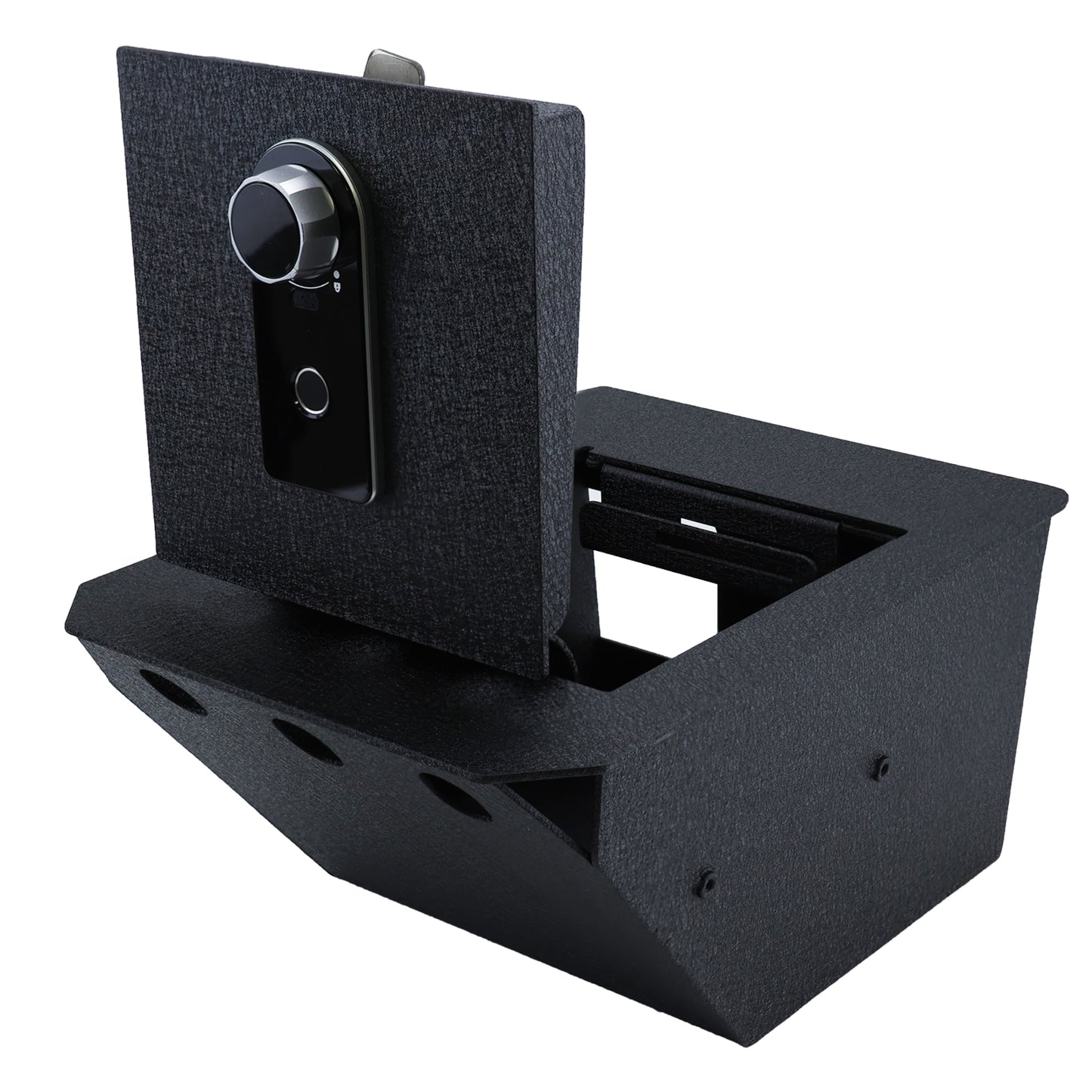 Pro Center Console Safe Gun Safe for 2024-2025 Tesla Cybertruck, Fingerprint Lock with Key