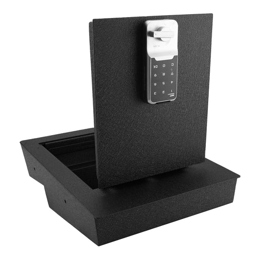 Pro Under Seat Console Safe for 2014 to 2018 Chevrolet Silverado 1500 and GMC Sierra 1500 with a underseat console bench seat, Electronic Number Lock