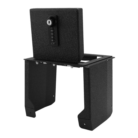 Center Console Gun Safe for 2025-2026 Ford Bronco [4 Door Automatic Transmission], 4-Digit Combination Lock with Key