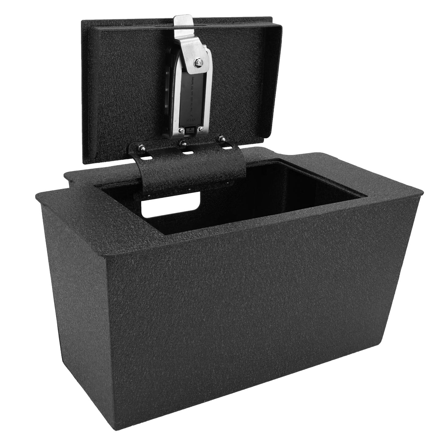 Pro Center Console Safe Gun Safe for 2023-2025 Chevy Silverado 1500/GMC Sierra 1500, Fingerprint Lock with Backup Key
