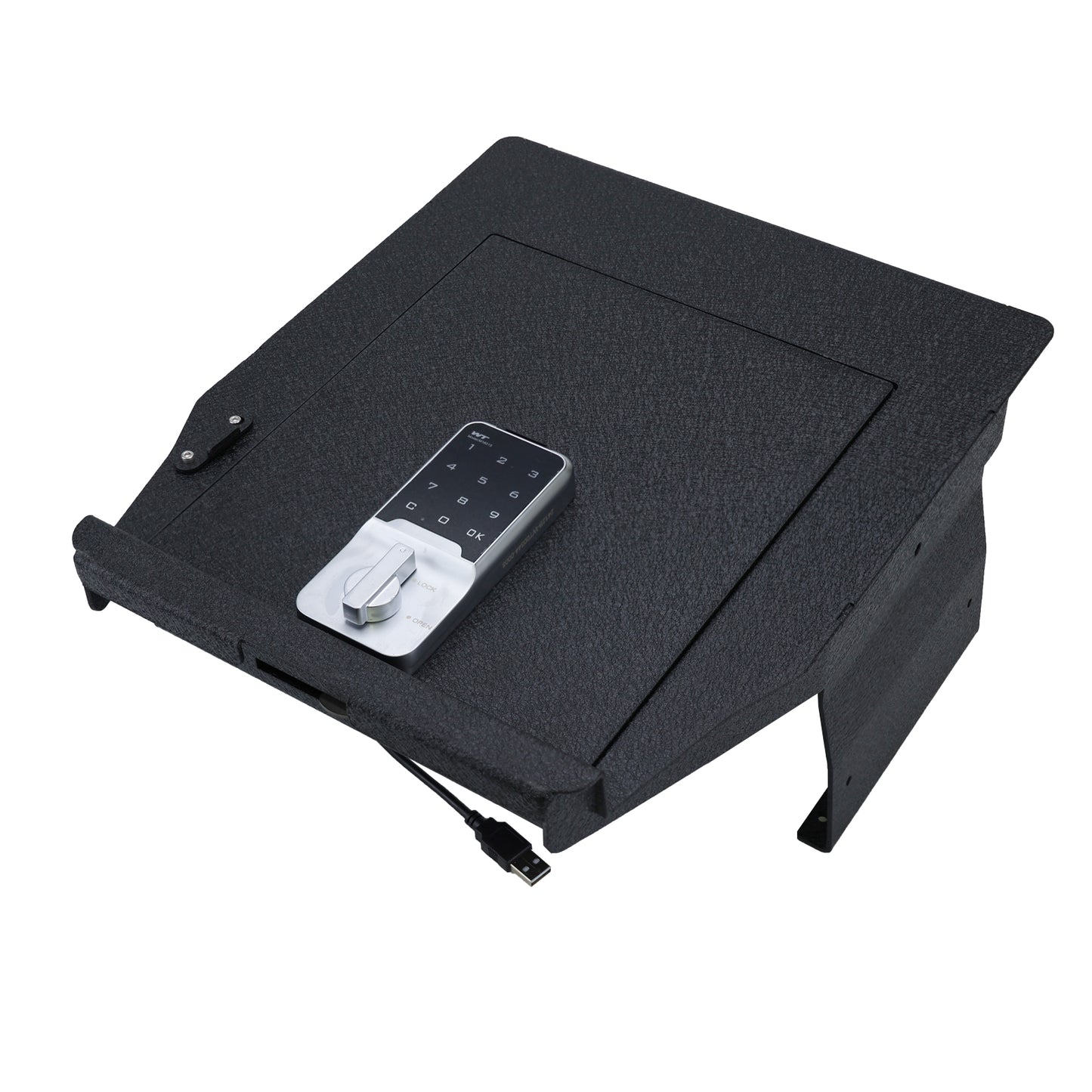 Pro Center Console Safe Gun Safe for 2021-2024 Ford F-150 and 2021-2024 Ford F-150 Lightning, Electronic Number Lock