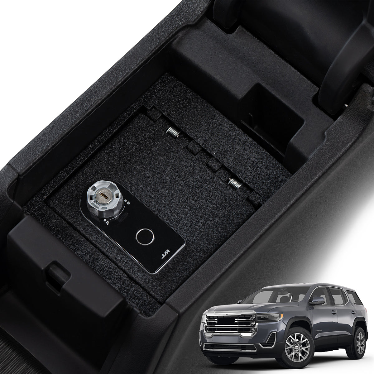 Console Safe | GMC Acadia 2017–23 | Fingerprint + Key