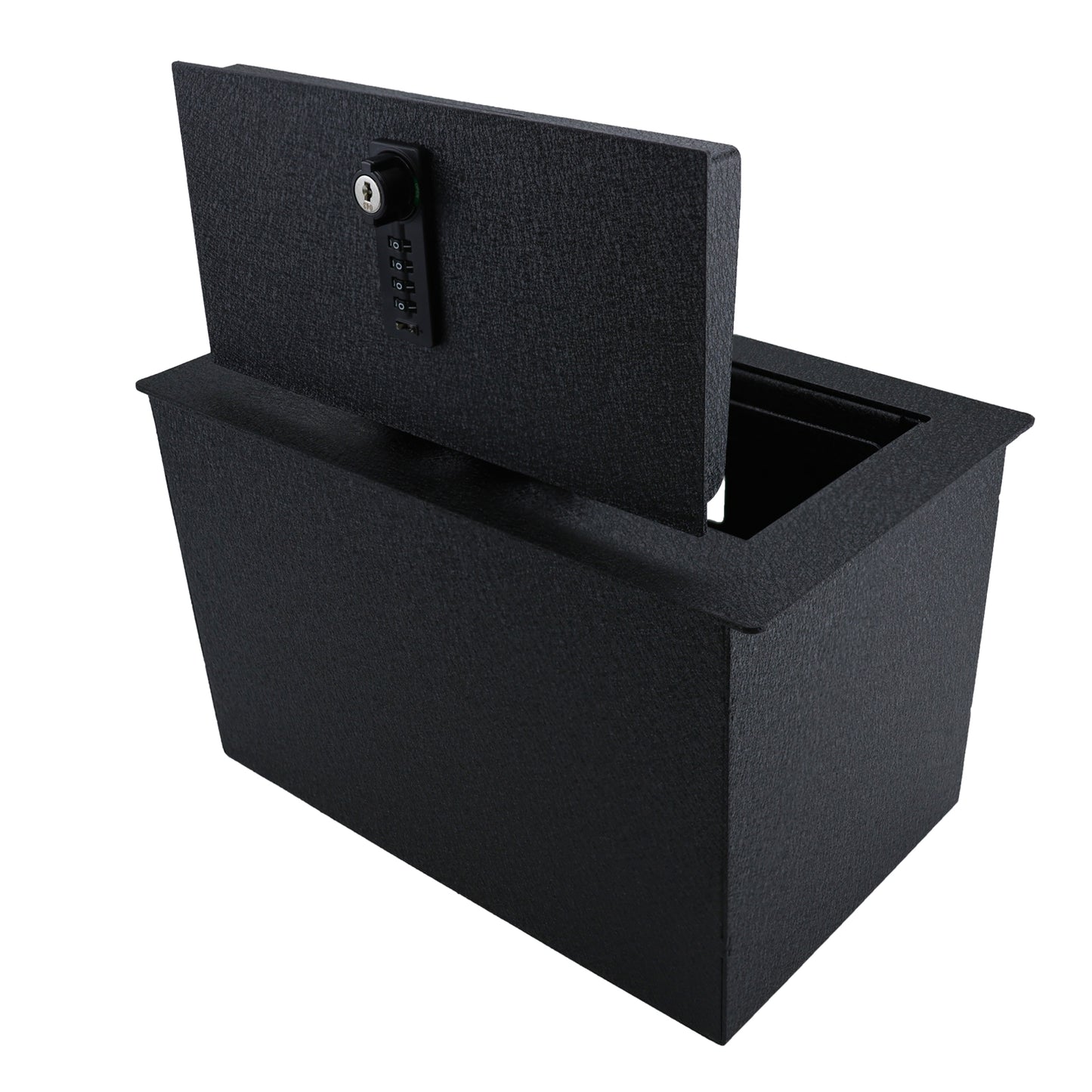 Pro Center Console Safe Gun Safe for 2015-2020 Chevrolet Suburban/Chevrolet Tahoe/Silverado, 2015-2020 GMC Yukon/Yukon XL/Sierra, 4-Digit Combination Lock with Key