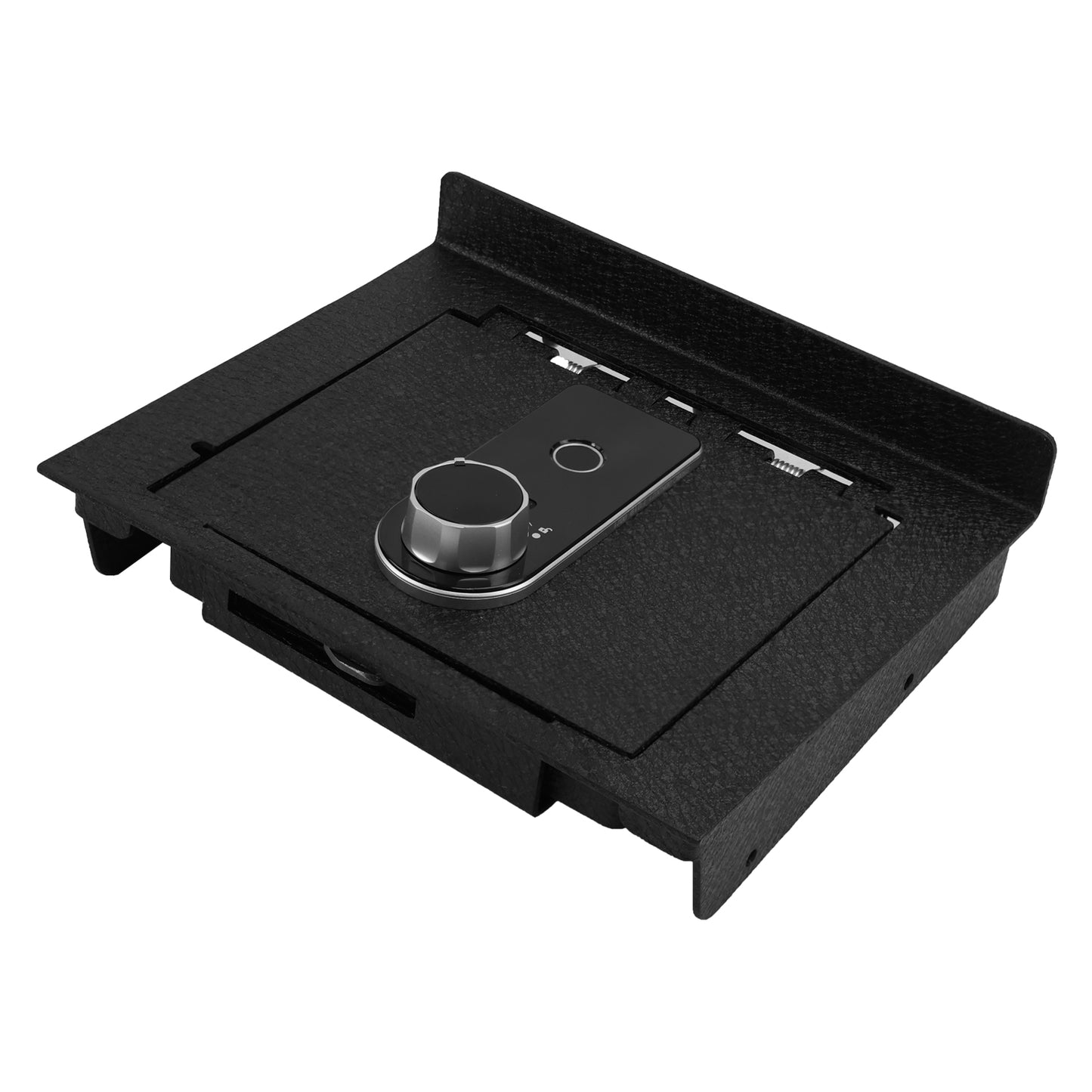 Center Console Gun Safe for 2025-2026 Tesla Model Y Juniper, Fingerprint Lock with Key