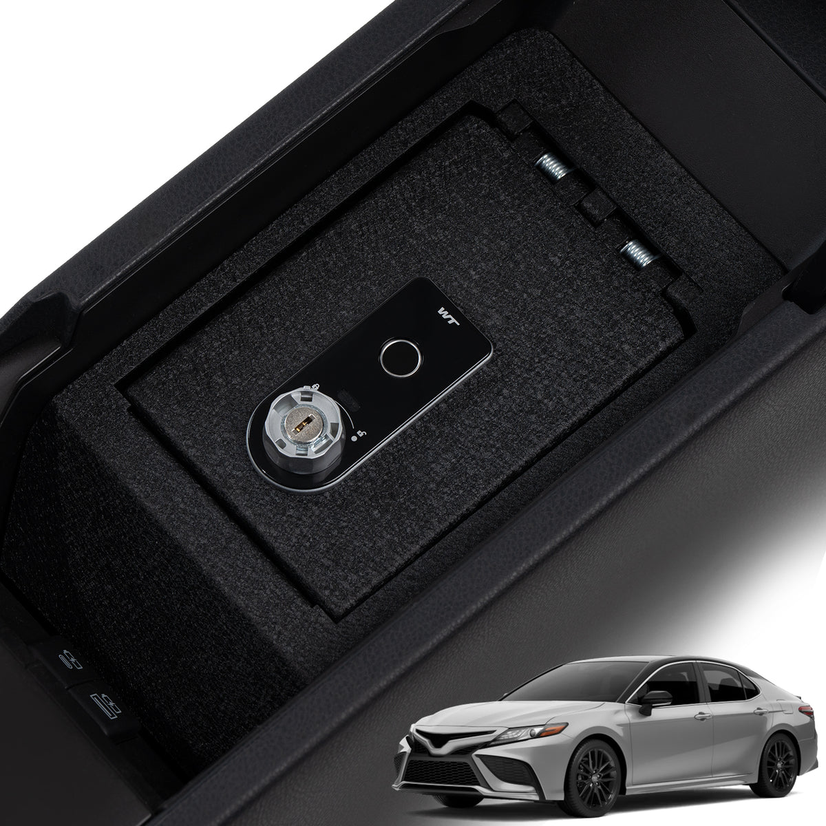 Console Safe | Toyota Camry 2018–24 | Fingerprint + Key