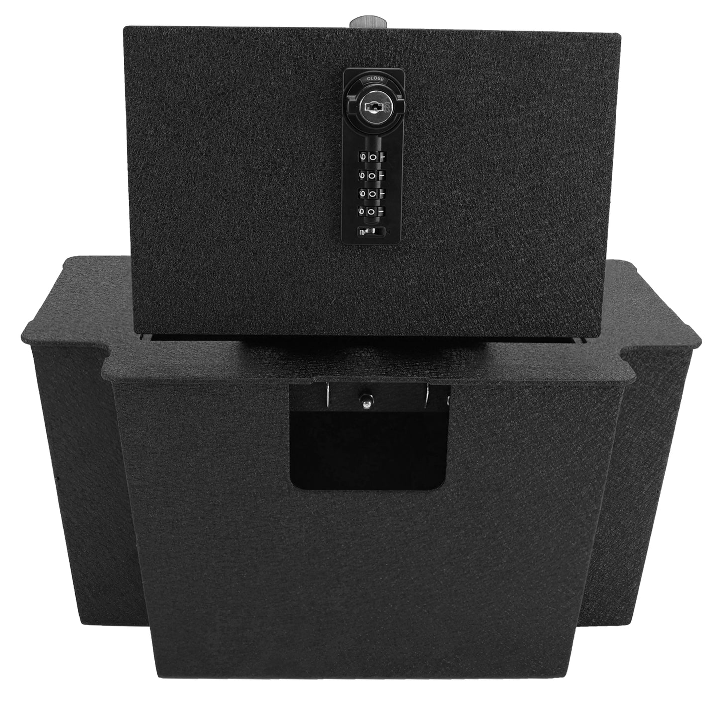 Pro Center Console Safe Gun Safe for 2023-2025 Chevy Silverado 1500, 4-Digit Combination Lock with Backup Key.