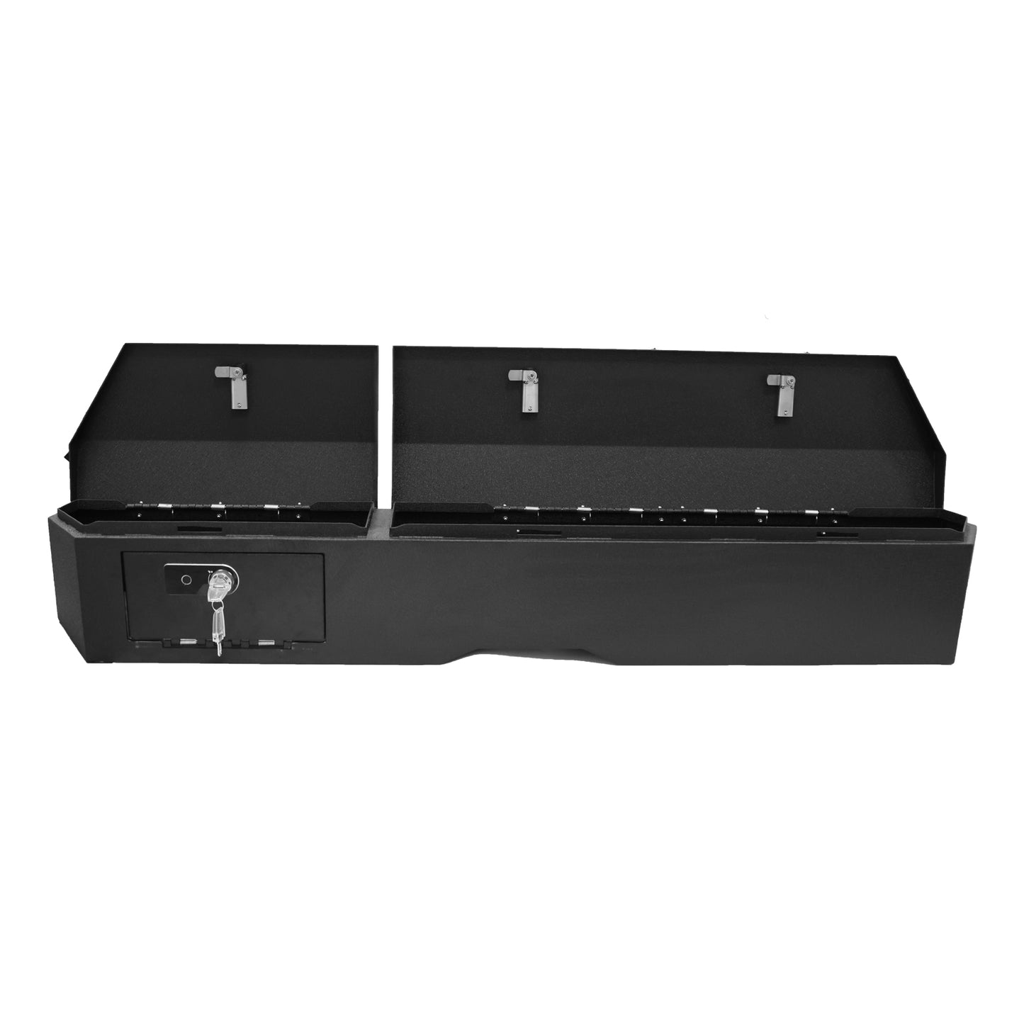 Underseat Console Gun Safe for 2019-2026 Chevrolet Silverado 1500 (4 door model), Fingerprint Lock with Key