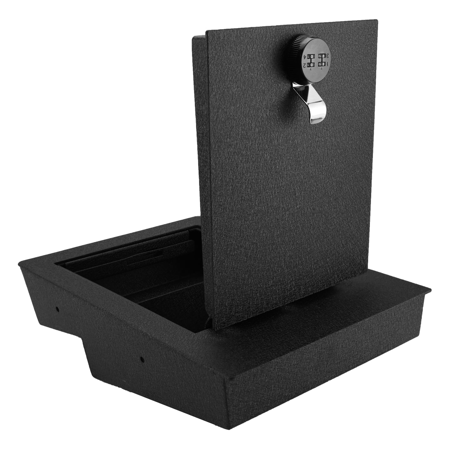 Pro Under Seat Console Safe Box for 2014 to 2018 Chevrolet Silverado 1500 and GMC Sierra 1500 with a underseat console bench seat, 4-Digit Combo Lock