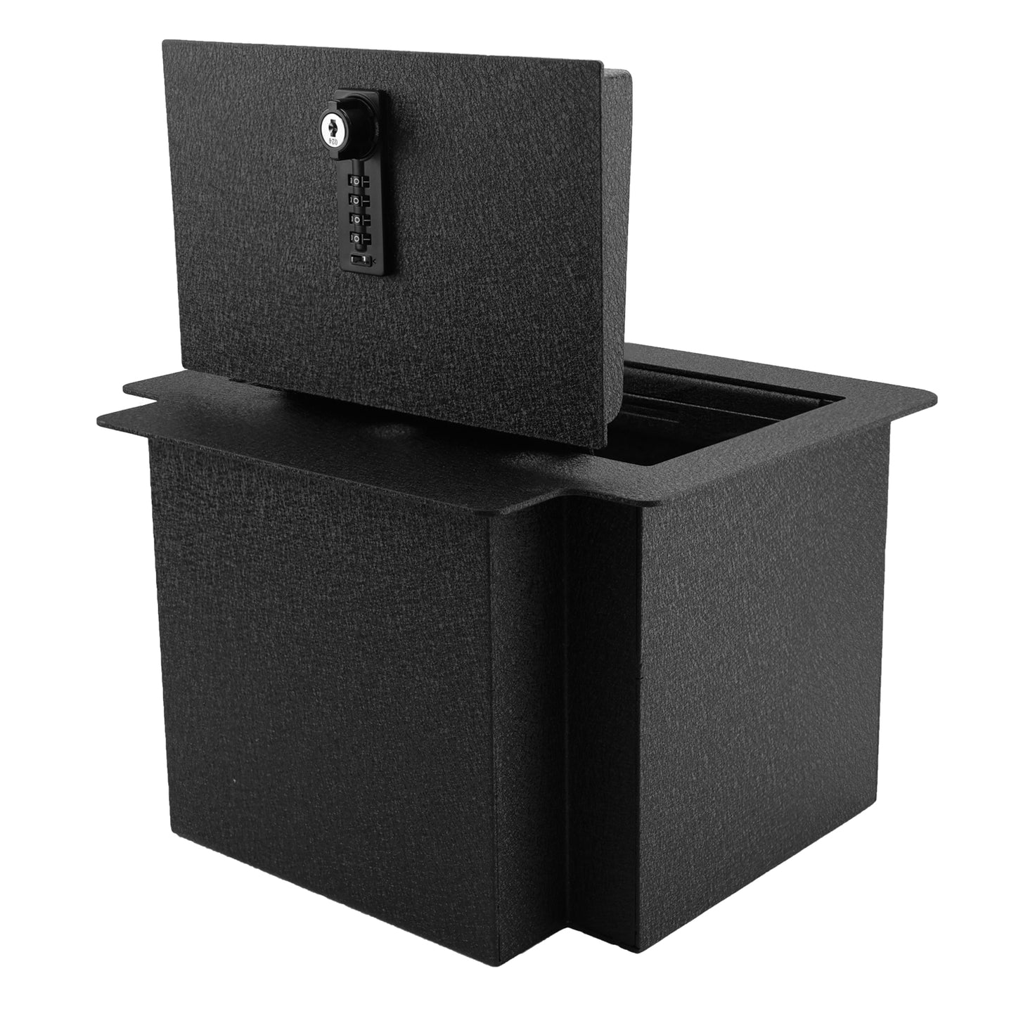 Pro Center Console Safe Gun Safe for 2021-2025 Chevrolet Suburban/Tahoe GMC Yukon Denali and Yukon/Yukon XL Console Safe, 4-Digit Combo Lock with Key