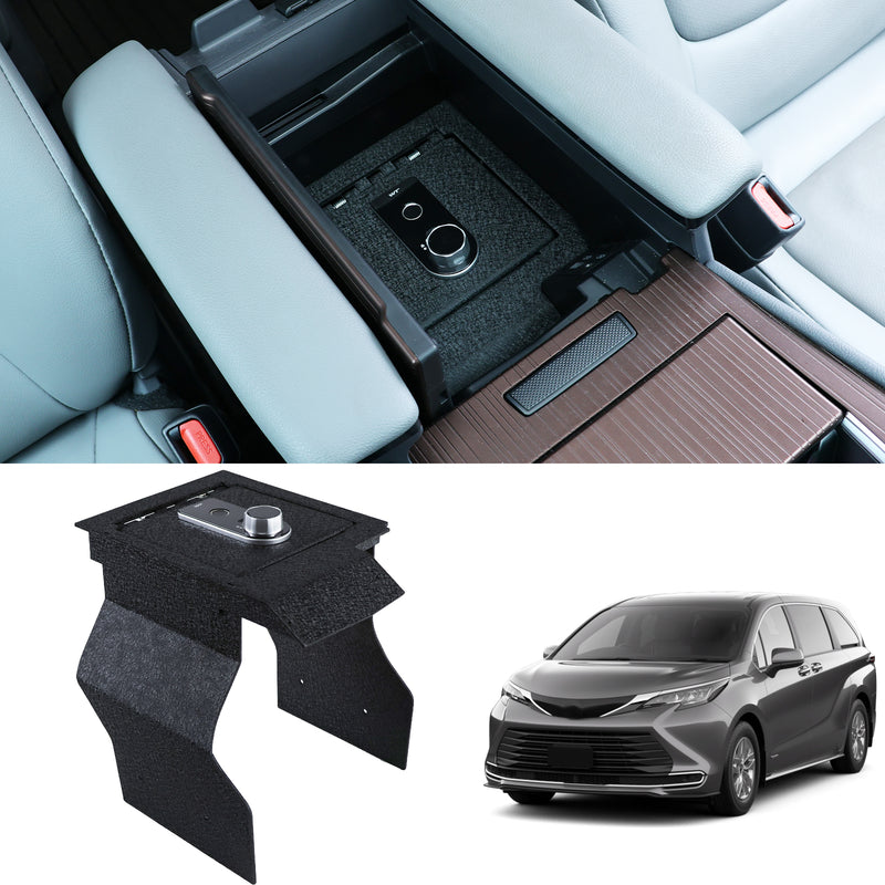 Console Safe | Toyota Sienna 2021–26 | Fingerprint + Key