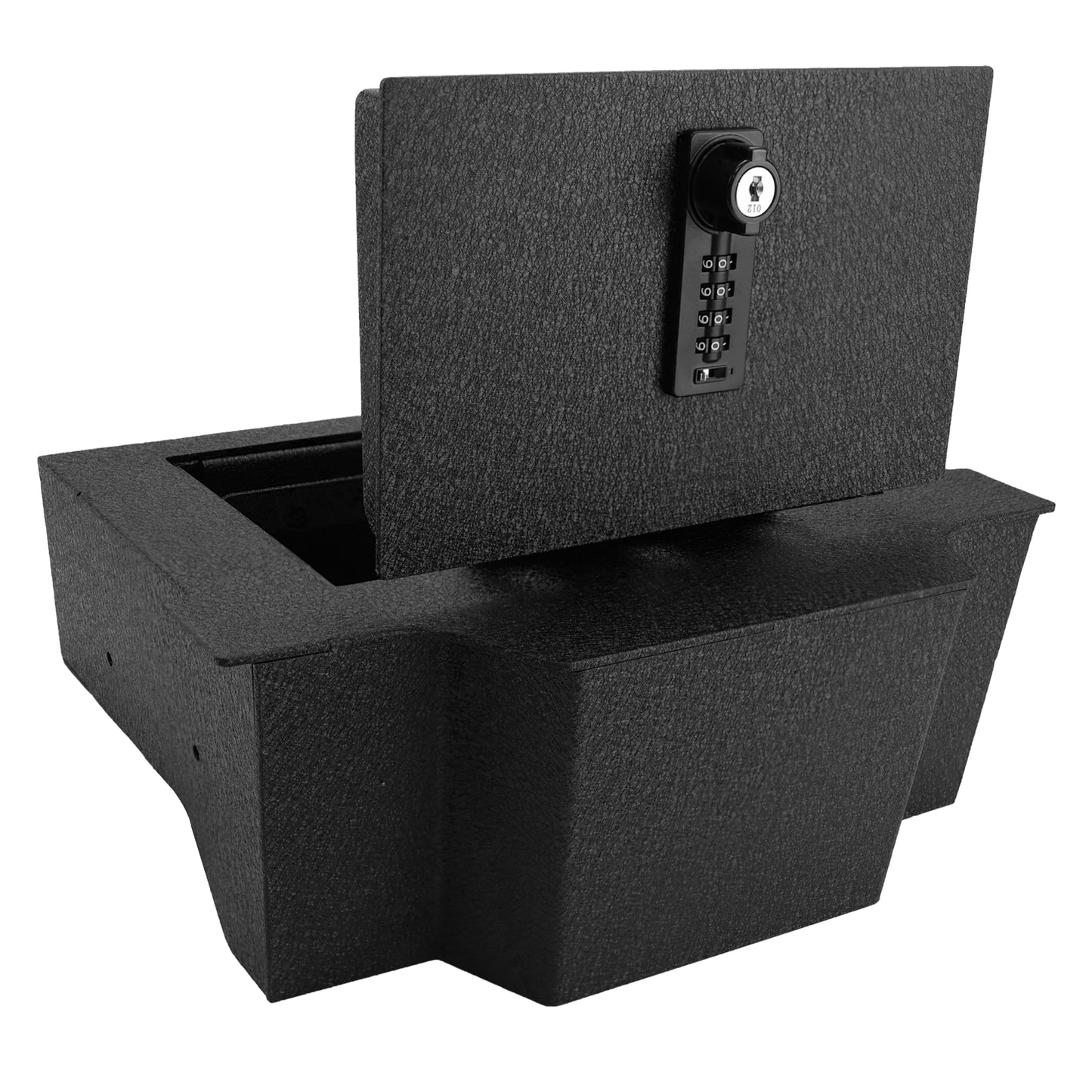 Pro Center Console Gun Safe for 2019-2025 Dodge Ram 1500/2500/3500, 4-Digit Combination Lock with Key