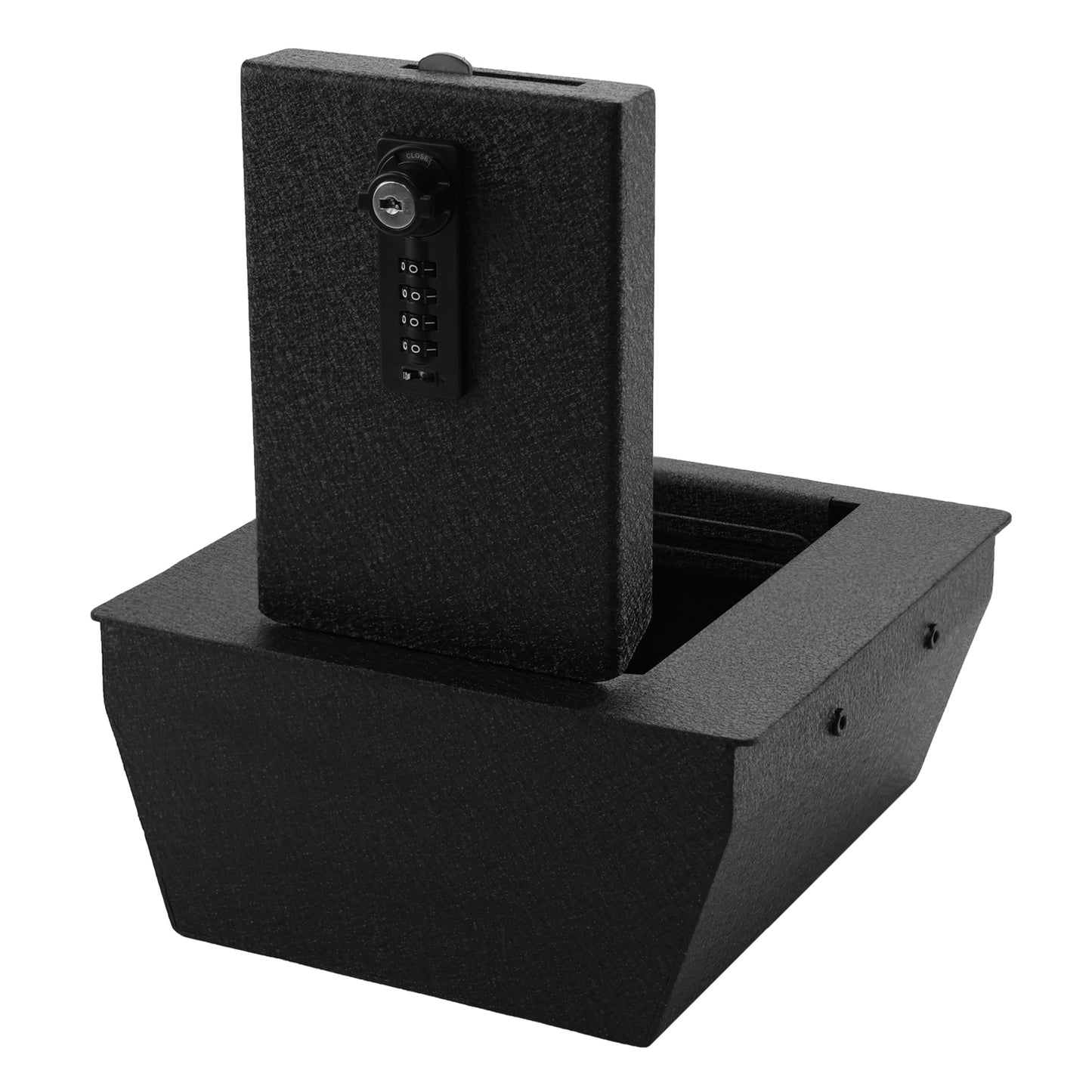 Center Console Gun Safe for 2024-2025 Toyot Grandhighlander, 4-Digit Combination Lock with Key