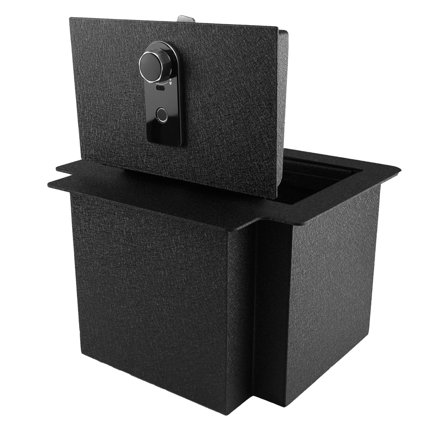 Pro Center Console Safe Gun Safe for 2021-2025 Chevrolet Suburban/Tahoe GMC Yukon Denali and Yukon/Yukon XL Console Safe, Fingerprint Lock with Key