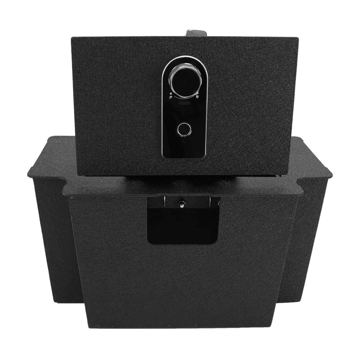Pro Center Console Safe Gun Safe for 2023-2025 Chevy Silverado 1500/GMC Sierra 1500, Fingerprint Lock with Backup Key