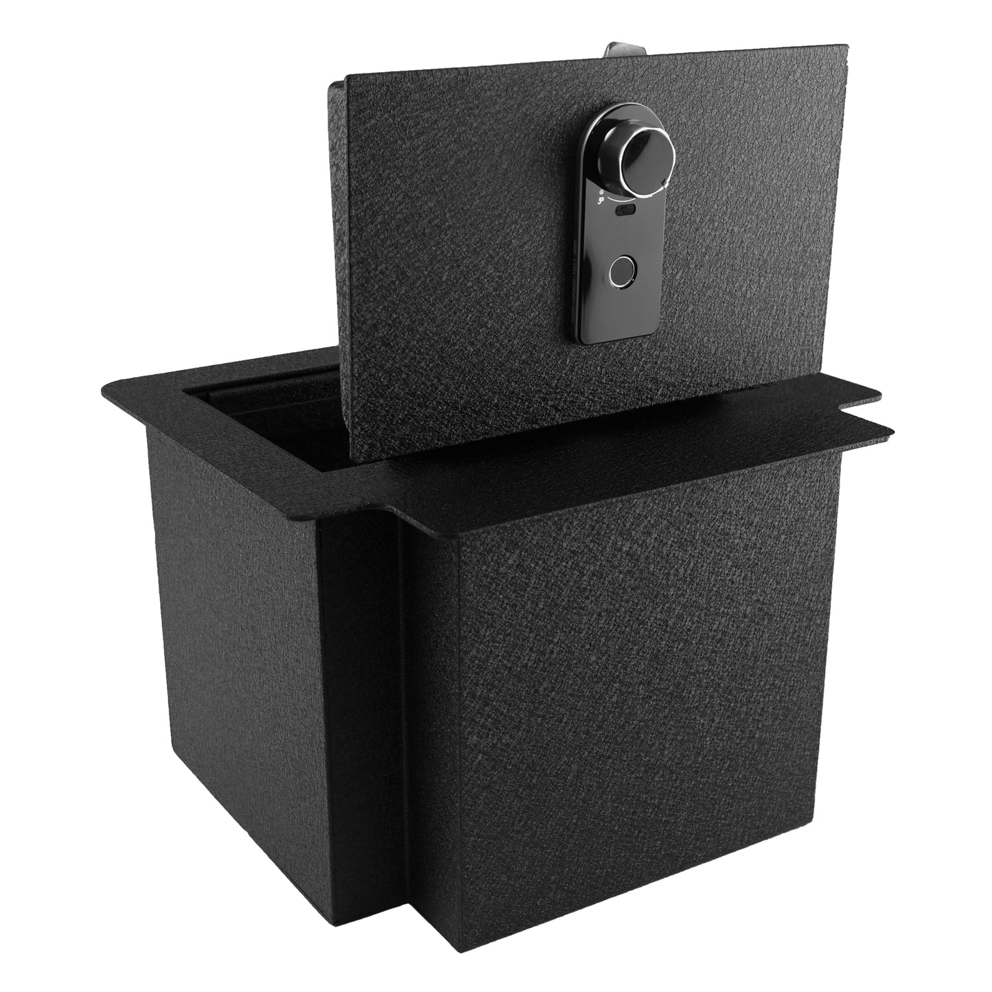 Pro Center Console Safe Gun Safe for 2021-2025 Chevrolet Suburban/Tahoe GMC Yukon Denali and Yukon/Yukon XL Console Safe, Fingerprint Lock with Key