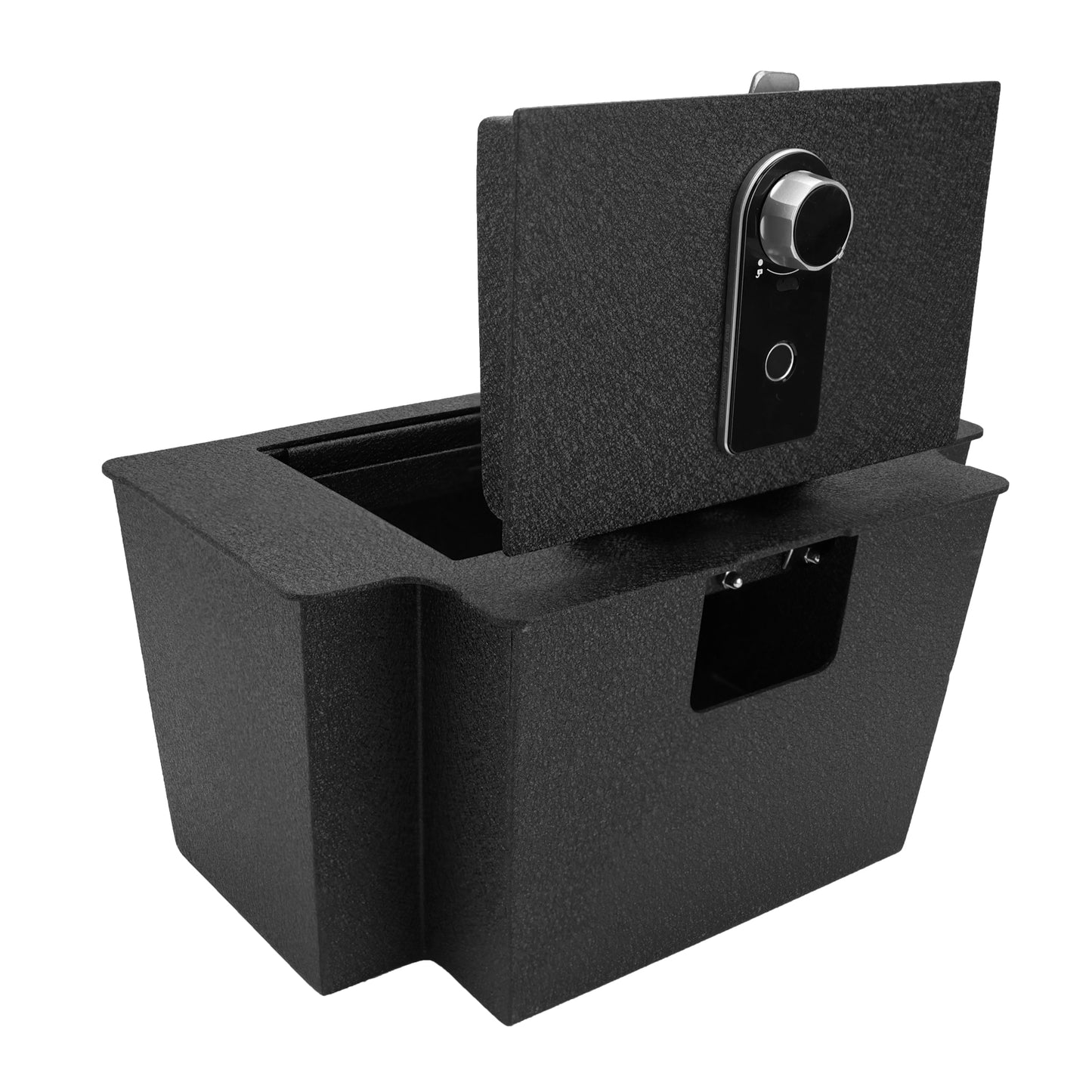 Pro Center Console Safe Gun Safe for 2023-2025 Chevy Silverado 1500/GMC Sierra 1500, Fingerprint Lock with Backup Key