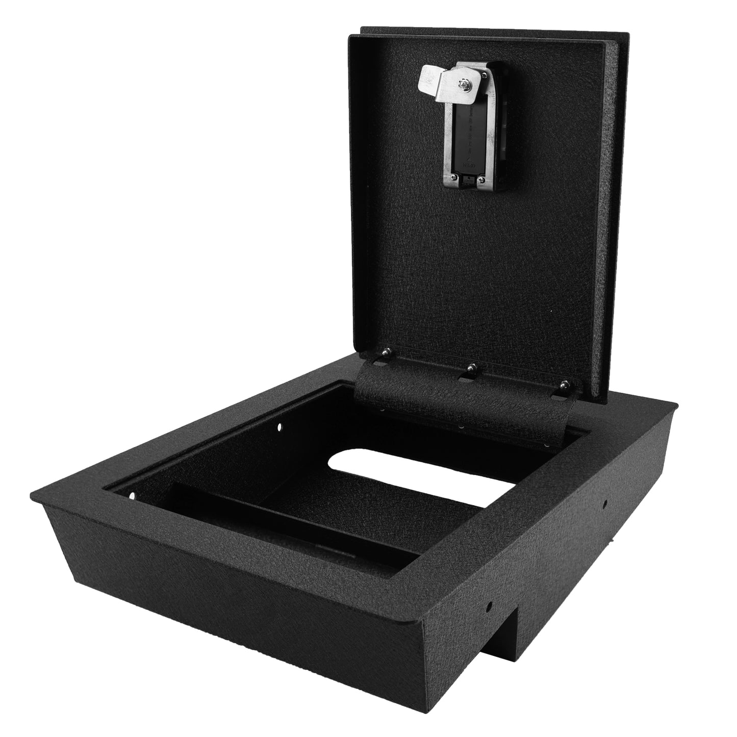 Pro Under Seat Console Safe for 2014 to 2018 Chevrolet Silverado 1500 and GMC Sierra 1500 with a underseat console bench seat Fingerprint Lock with Key