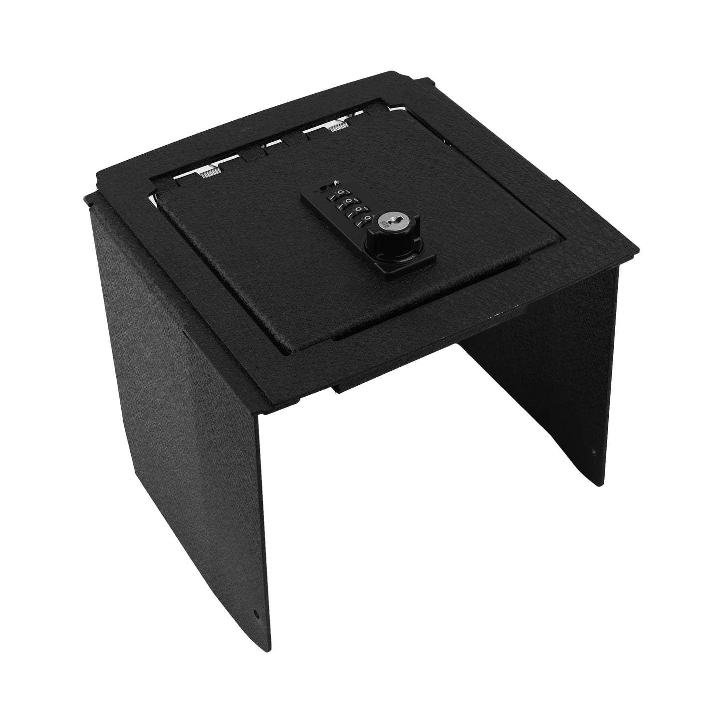 Center Console Gun Safe for 2025-2026 Ford Bronco [4 Door Automatic Transmission], 4-Digit Combination Lock with Key