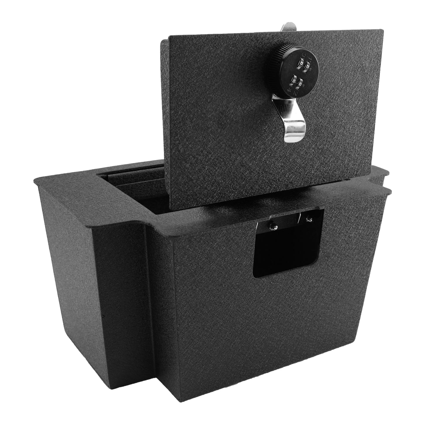 Pro Center Console Safe Gun Safe for 2023-2025 Chevy Silverado 1500,2500HD,3500HD 2023-2025 GMC Sierra 1500 and 2024 GMC 2500, 4-Digit Combination Lock