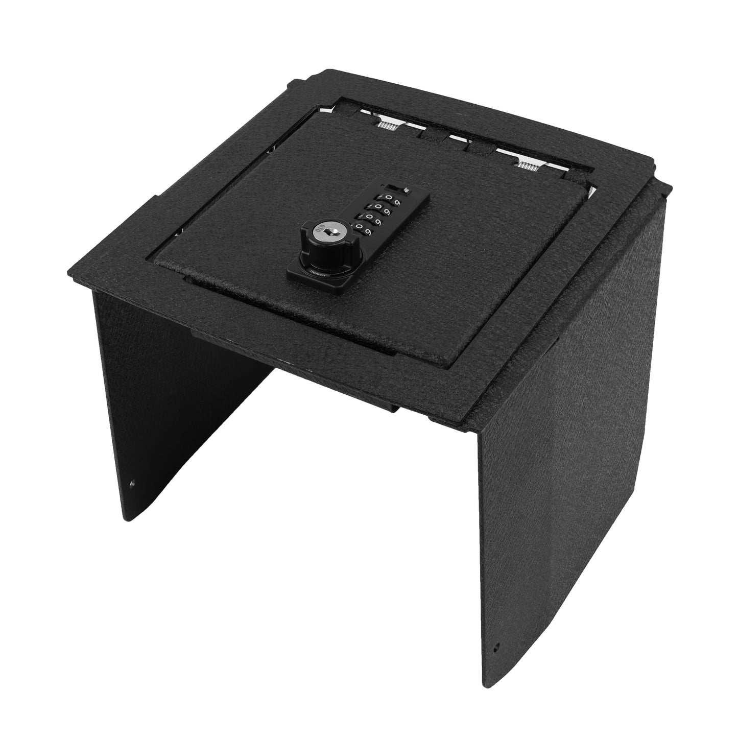 Center Console Gun Safe for 2025-2026 Ford Bronco [4 Door Automatic Transmission], 4-Digit Combination Lock with Key