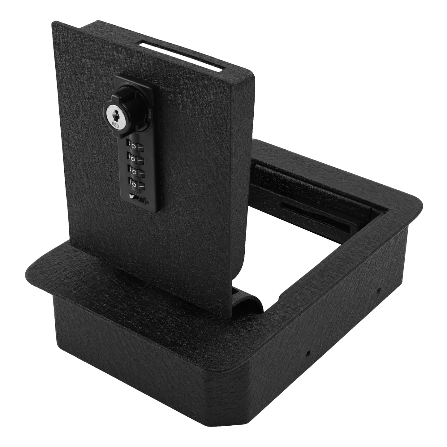 Pro Center Console Gun Safe for 2024-2025 Hyundai Santafe, 4-Digit Combination Lock with Key