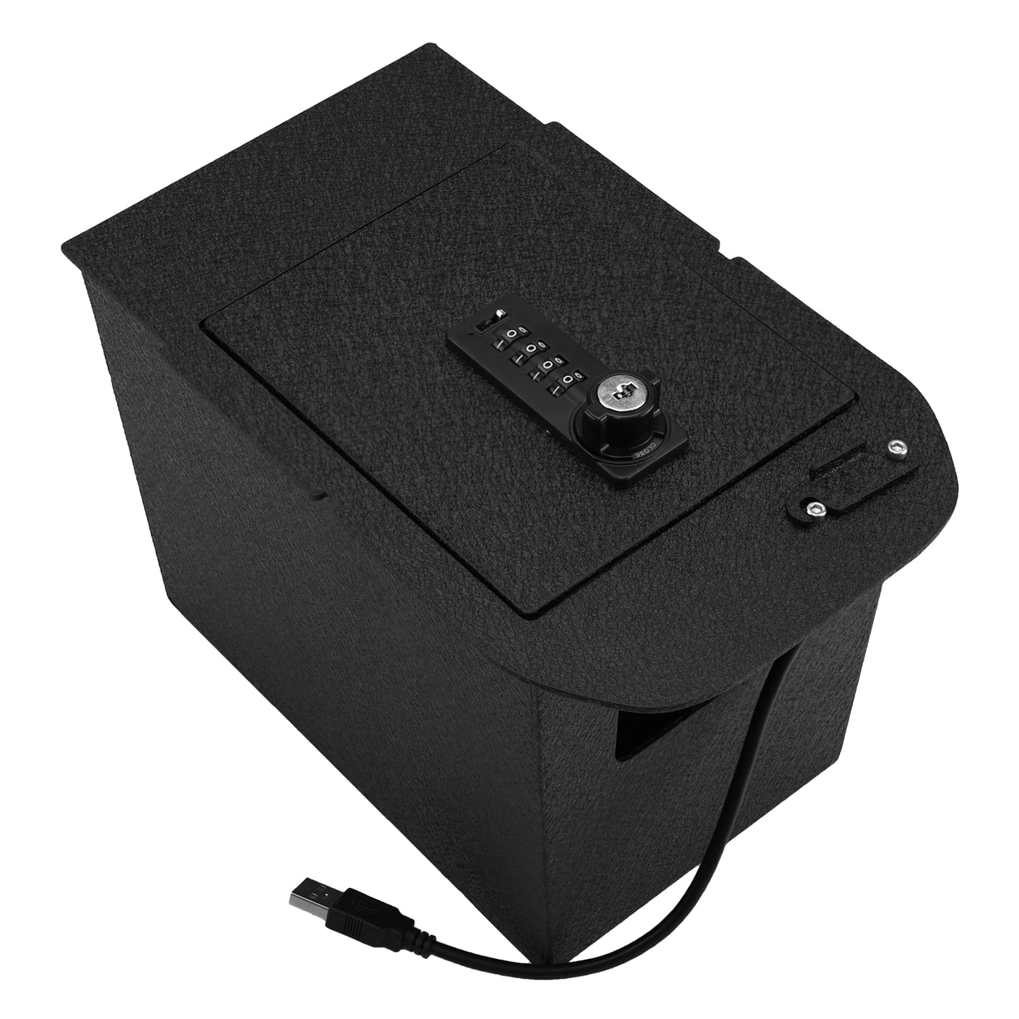 Pro Center Console Safe Gun Safe for 2019-2025 Toyota RAV4, 4-Digit Combination Lock with Key