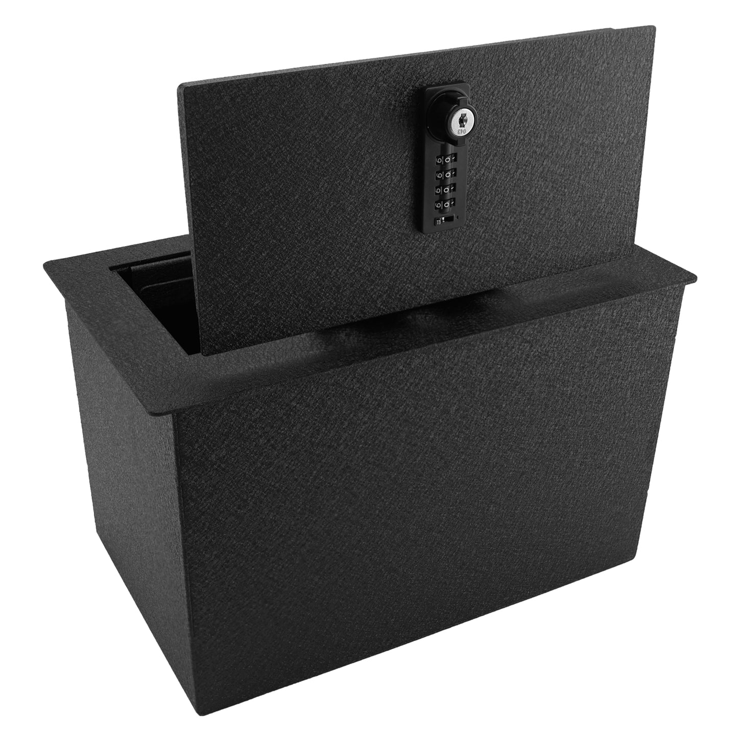 Pro Center Console Safe Gun Safe for 2015-2020 Chevrolet Suburban/Chevrolet Tahoe/Silverado, 2015-2020 GMC Yukon/Yukon XL/Sierra, 4-Digit Combination Lock with Key