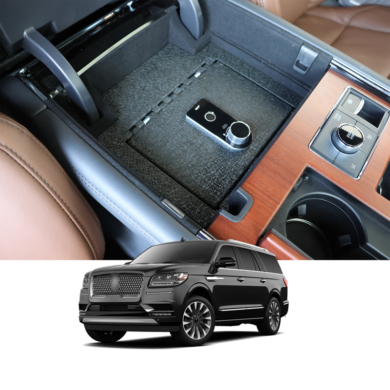 Console Safe | Lincoln Navigator 2018–24 | Fingerprint + Key