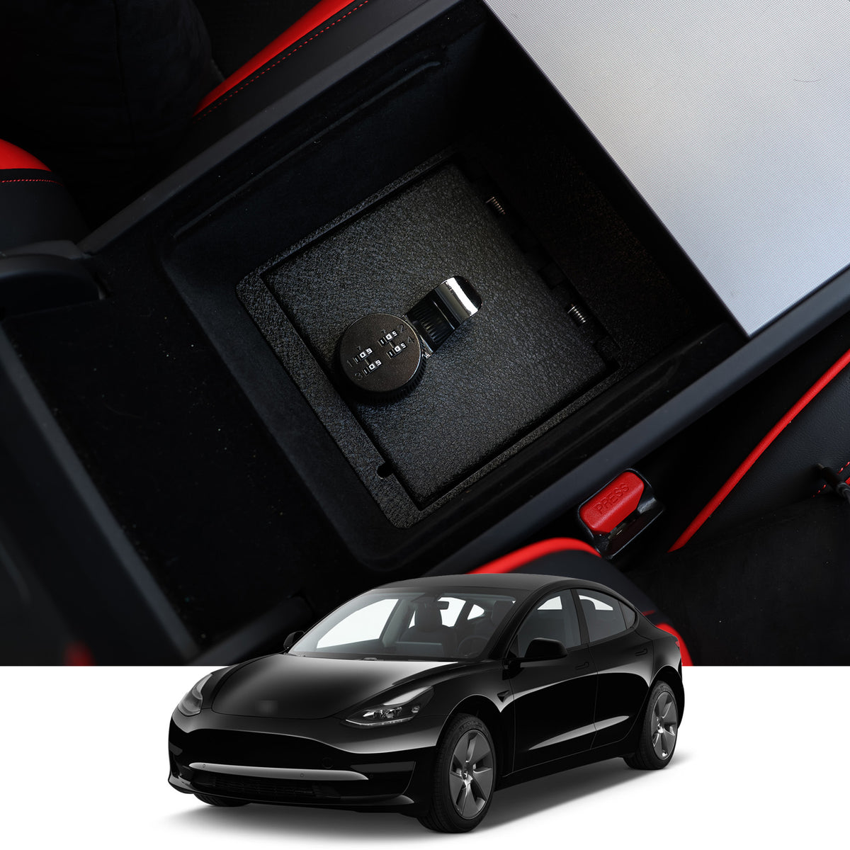 Console Safe | Tesla Model 3 2024–26 | 4D Combo
